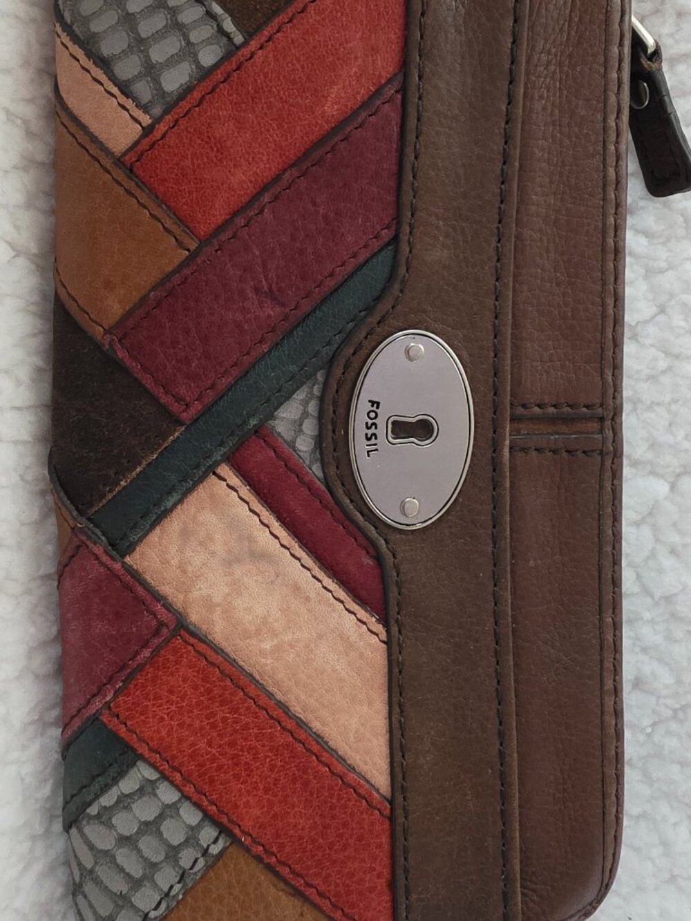Fossil Leather Ladies Multi-colored Wallet